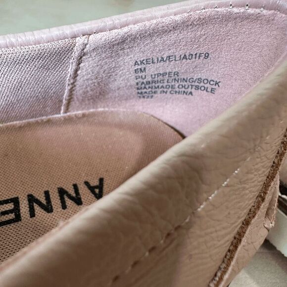 ANNE KLEIN Blush Colored Leather Moccasins - Picture 7 of 8